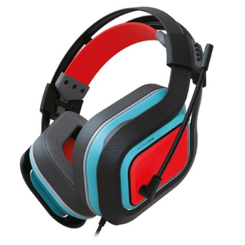CUFFIE DA GIOCO STEREO CON CAVO BLU E ROSSO HC-9 PER NINTENDO SWITCH /SWITCH LITE PC MAC E DISPOSITIVI MOBILI